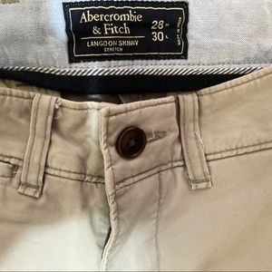 Abercrombie Mens Grey Skinny Chinos